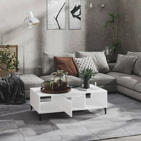 vidaXL Τραπεζάκι Σαλονιού Λευκό 103,5 x 60 x 35 εκ. από Επεξ. Ξύλο