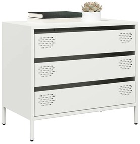 vidaXL Ντουλάπι Λευκό 68x39x58,5 εκ. από Χάλυβα Ψυχρής Έλασης