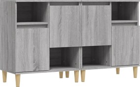 vidaXL Ντουλάπι 2 τεμ. Γκρι Sonoma 60x35x70 εκ. από Επεξεργασμένο Ξύλο