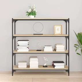 vidaXL Βιβλιοθήκη Sonoma Δρυς 100x33x100 εκ. Επεξεργ. Ξύλο &amp; Ατσάλι