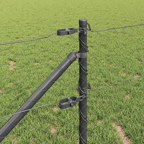 vidaXL Εξαγωνική Φράχτη με Στύλο 25 x 0,6 μ PVC-Επικαλυμμένο Ατσάλι