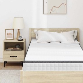 vidaXL Στρώμα Μέτρια μαλακό 90 x 190 cm Λευκό και Γκρι