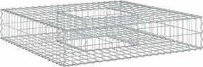 vidaXL Ανασηκωμένο κρεβάτι gabion Ασημί
