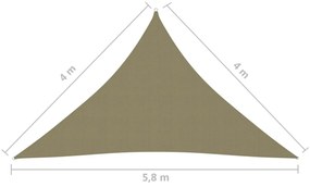 ΠΑΝΙ ΣΚΙΑΣΗΣ ΤΡΙΓΩΝΟ ΜΠΕΖ 4 X 4 X 5,8 Μ. ΑΠΟ ΎΦΑΣΜΑ OXFORD 135177