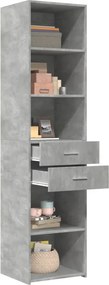 vidaXL Ντουλάπι Γκρι Σκυροδέματος 45x42,5x185 εκ. Επεξεργασμένο Ξύλο
