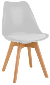 Καρέκλα Demy Λευκό 49 x 54 x 83, Χρώμα: Λευκό, Υλικό: Ξύλο, Πολυπροπυλένιο (PP)