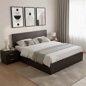 Σετ Κρεβατοκάμαρας Athos Wenge με Κρεβάτι 160x200εκ Σετ 3τεμ