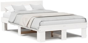 vidaXL Σκελετός Κρεβατιού Λευκό 120 x 200 cm Συμπαγές ξύλο πεύκου