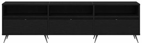 vidaXL Ντουλάπι TV Μαύρη δρυς 150 x 30 x 44.5 εκ. Επεξεργασμένο ξύλο
