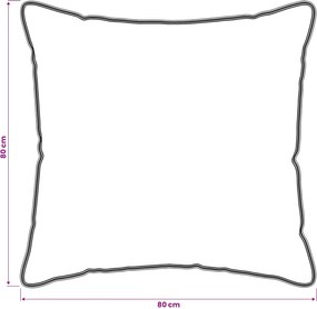 vidaXL Μαξιλάρι 2 pcs 80 x 80 cm Ίνες μπαμπού Λευκό