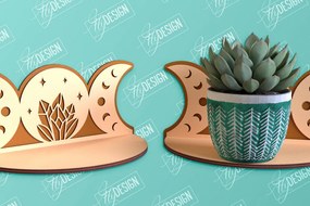 Intra απο ξύλο plywood 3mm-4mm πάχος – Κοπή λέιζερ ραφιών τοίχου φυτών | Διακόσμηση σπιτιού Δίασταση 40x30 cm INTRAFABR-95167554