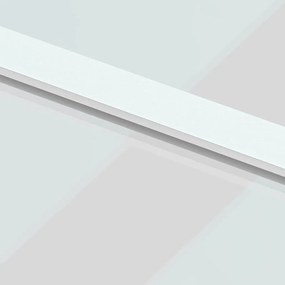 vidaXL Συρόμενη Πόρτα Λευκή 76 x 205 εκ. από Ψημένο Γυαλί / Αλουμίνιο