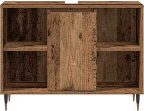 vidaXL Ντουλάπι Μπάνιου Παλιό Ξύλο 80 x 33 x 60 εκ Επεξεργασμένο Ξύλο