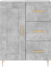 vidaXL Ντουλάπι Γκρι Σκυροδέματος 69,5x34x90 εκ. Επεξεργασμένο Ξύλο