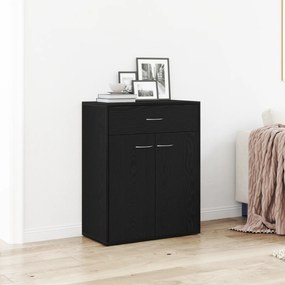 vidaXL Πλαϊνό Γραφείο Μαύρο Δρυς 60x30x75 εκ. Επεξεργασμένο Ξύλο
