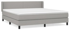 vidaXL Κρεβάτι Boxspring με Στρώμα Αν. Πράσινο 160x200εκ Υφασμάτινο