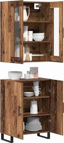 vidaXL Highboard 2 pcs Παλαιό ξύλο Επεξεργασμένο ξύλο