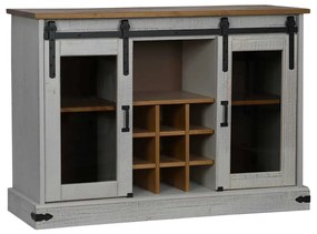 vidaXL Sideboard HALDEN 2 συρόμενες πόρτες Λευκό 112x40x80 cm