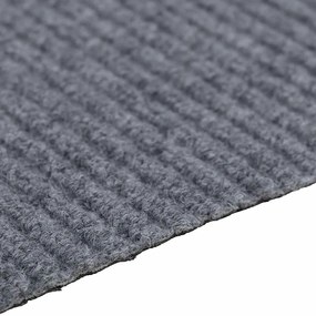 vidaXL Δερμάτινο Χαλί Ανοιχτό γκρι 80 x 250 cm ύφασμα