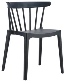 Ε372,2 WEST Καρέκλα Κήπου - Βεράντας PP-UV Μαύρο  53x53x75cm PP - PC - ABS, , 1 Τεμάχιο