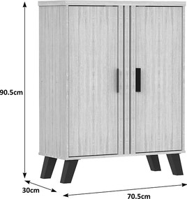Παπουτσοθήκη-ντουλάπι Shoby pakoworld sonoma 70.5x30x91εκ