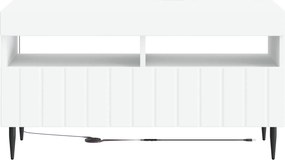 vidaXL Ντουλάπα LED Τηλεόρασης Λευκό Επεξεργασμένο Ξύλο
