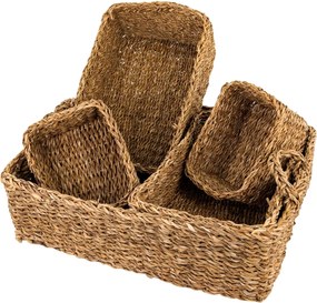 ΨΆΘΙΝΑ &amp; ΥΦΑΣΜΆΤΙΝΑ ΚΑΛΆΘΙΑ BASKET RECTANGULAR 54 NATURAL BD2000190