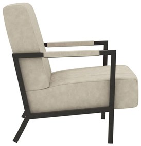 vidaXL Πολυθρόνα Ανοιχτό Γκρι από Συνθετικό Δέρμα