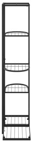 vidaXL Ανθοστήλη 5 Επιπέδων Μαύρη 43 x 22 x 98 εκ. Μεταλλική