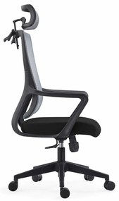 Καρέκλα γραφείου Mesa 508, Γκρι, Μαύρο, 110x63x68cm, Με μπράτσα, Με ρόδες, Μηχανισμός καρέκλας: Economic | Epipla1.gr
