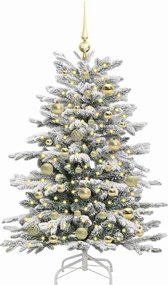 vidaXL Τεχνητό Χριστουγεννιάτικο Δέντρο με Άξονα Λευκό 120 cm