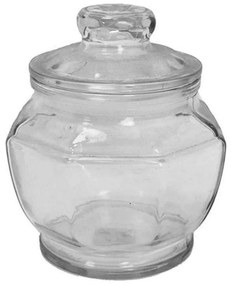 Δοχείο Με Καπάκι Πολυγωνικό 00.03.3249 1250ml Clear Glass