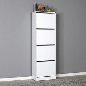 Παπουτσοθήκη Λευκό POASEL 51x26x157