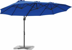 vidaXL Ομπρέλα ηλίου Αζούρ μπλε 372 x 198 x 243 εκ