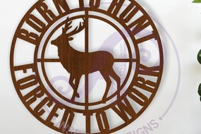 Σετ των 3 Intra απο ξύλο plywood 3mm-4mm πάχος Γεννήθηκε από τον Hun Forced to Work Wall Art Sign Δίασταση 10x10 cm INTRAFABR-115988591