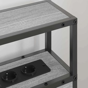 vidaXL Κεφαλάρι Αποθήκης με ράφι Γκρι sonoma 90 cm Επεξεργασμένο ξύλο