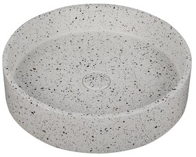KARAG ELPIS Νιπτήρας επικαθήμενος με βαλβίδα ELPIS Stracciatella CS-0003 KARAG Ø42,5x10cm KARAG-5206836668482