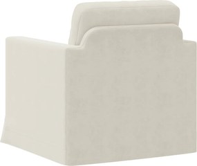 vidaXL Καναπές Κρεμ 78 x 78 x 80 εκ. Βελούδο