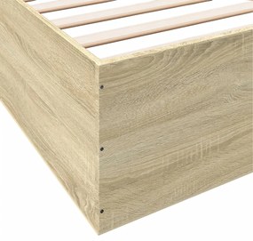vidaXL Πλαίσιο Κρεβατιού Sonoma Δρυς 200x200 εκ. Επεξεργασμένο Ξύλο