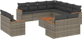 vidaXL Patio Sofa Set 12-θέσια Grey