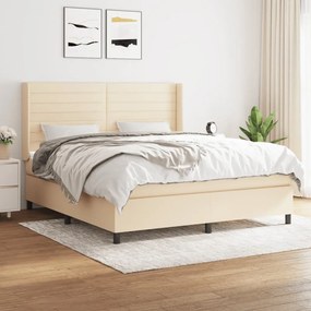 ΚΡΕΒΑΤΙ BOXSPRING ΜΕ ΣΤΡΩΜΑ ΚΡΕΜ 180X200 ΕΚ. ΥΦΑΣΜΑΤΙΝΟ 3131534