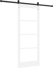 vidaXL Συρόμενη Πόρτα ORKDAL Λευκό και Μαύρο 83 x 202 εκ.