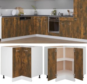 vidaXL Ντουλάπι Κουζίνας Lyon Καπνιστή Δρυς 75,5x75,5x81,5εκ.