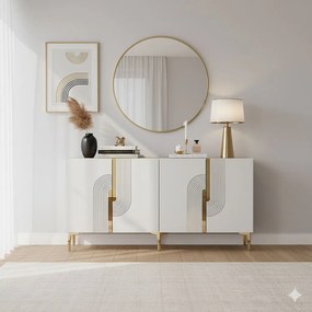 Κονσόλα Λευκό / Χρυσό GACE 150x32x75