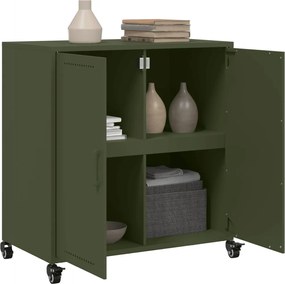 vidaXL Ντουλάπι Πράσινο Λαδί 68x39x72 εκ. από Ατσάλι