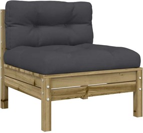 vidaXL Patio Sofa Vacuum pressure treated pinewood Natural Impregnated