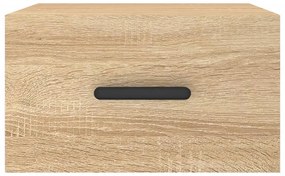 vidaXL Κομοδίνα Επιτοίχια 2 τεμ. Sonoma Δρυς 35 x 35 x 20 εκ.