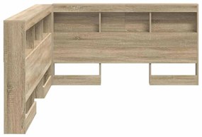 vidaXL Κεφαλάρι Αποθήκης με ράφι Δρύς Sonoma 140 cm Επεξεργασμένο ξύλο