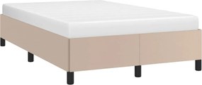 vidaXL Πλαίσιο Κρεβατιού χωρίς στρώμα Καπουτσίνο 120x190εκ.Συνθ. Δέρμα