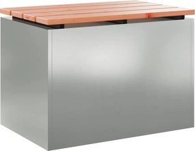 vidaXL Παγκάκι κήπου Ασημί 60 x 40 x 43 εκ Γαλβανισμένος χάλυβας